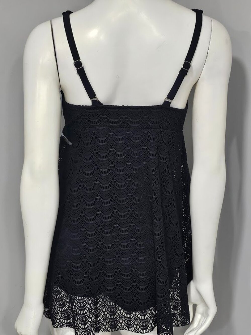 Swim Solutions Fly Away Tummy Slimming Lace One-Piece Swimsuit - Picture 5 of 10